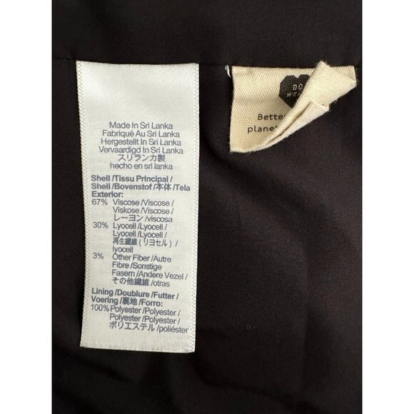 Madewell The Relaxed Blazer in Softdrape Two Button Black Women Size Large - Picture 8 of 8